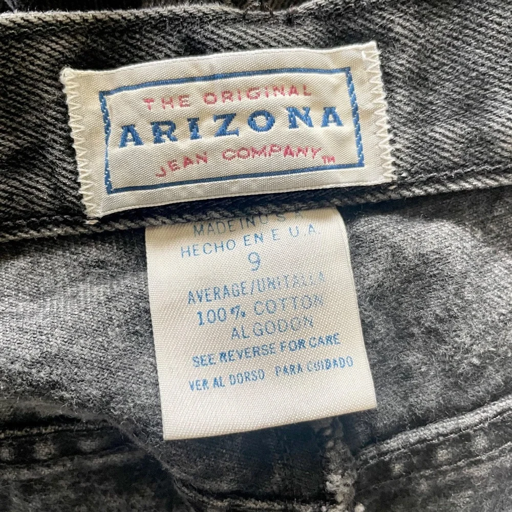 Vintage Arizona Black Mom Jeans USA Made High Waist Denim Size 9 - Picture 5 of 5
